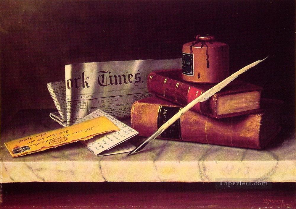 Still Life with Letter to Thomas B Clarke William Harnett Oil Paintings